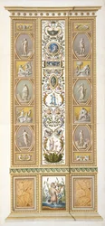 バチカンのラファエルロッジアのパネル、「Delle Loggie di Rafaele nel Vaticano」、ジョバンニボルパト（1735-1803）、1774年に彫刻、c.1774-77（手塗りの彫刻）